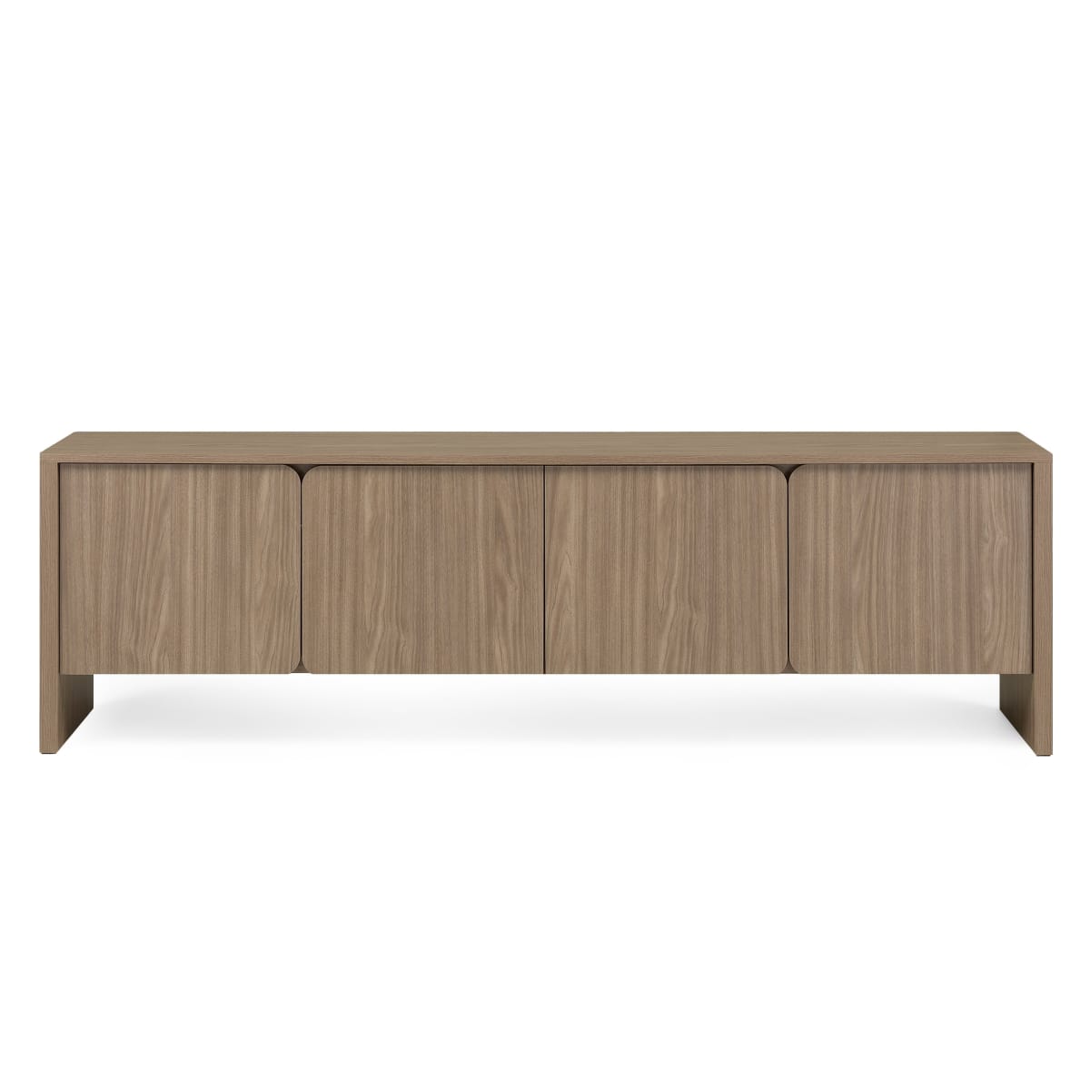 TV cabinet NACREE, pearl oak, rounded doors