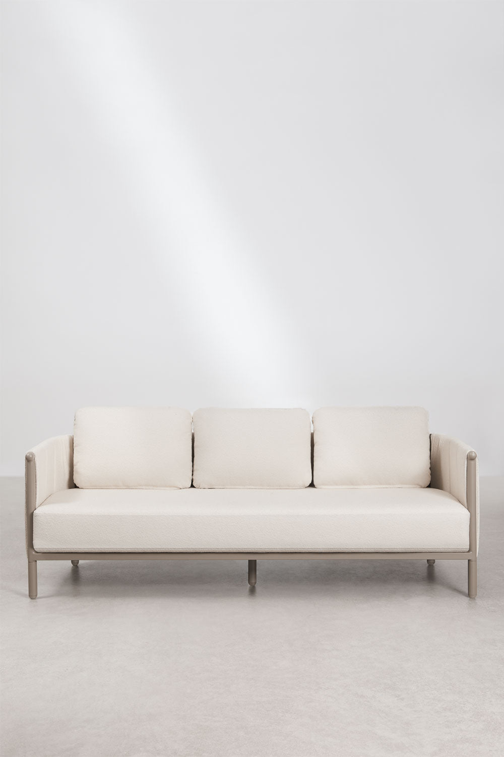 Lauko trivietė sofa DUNA, kreminė