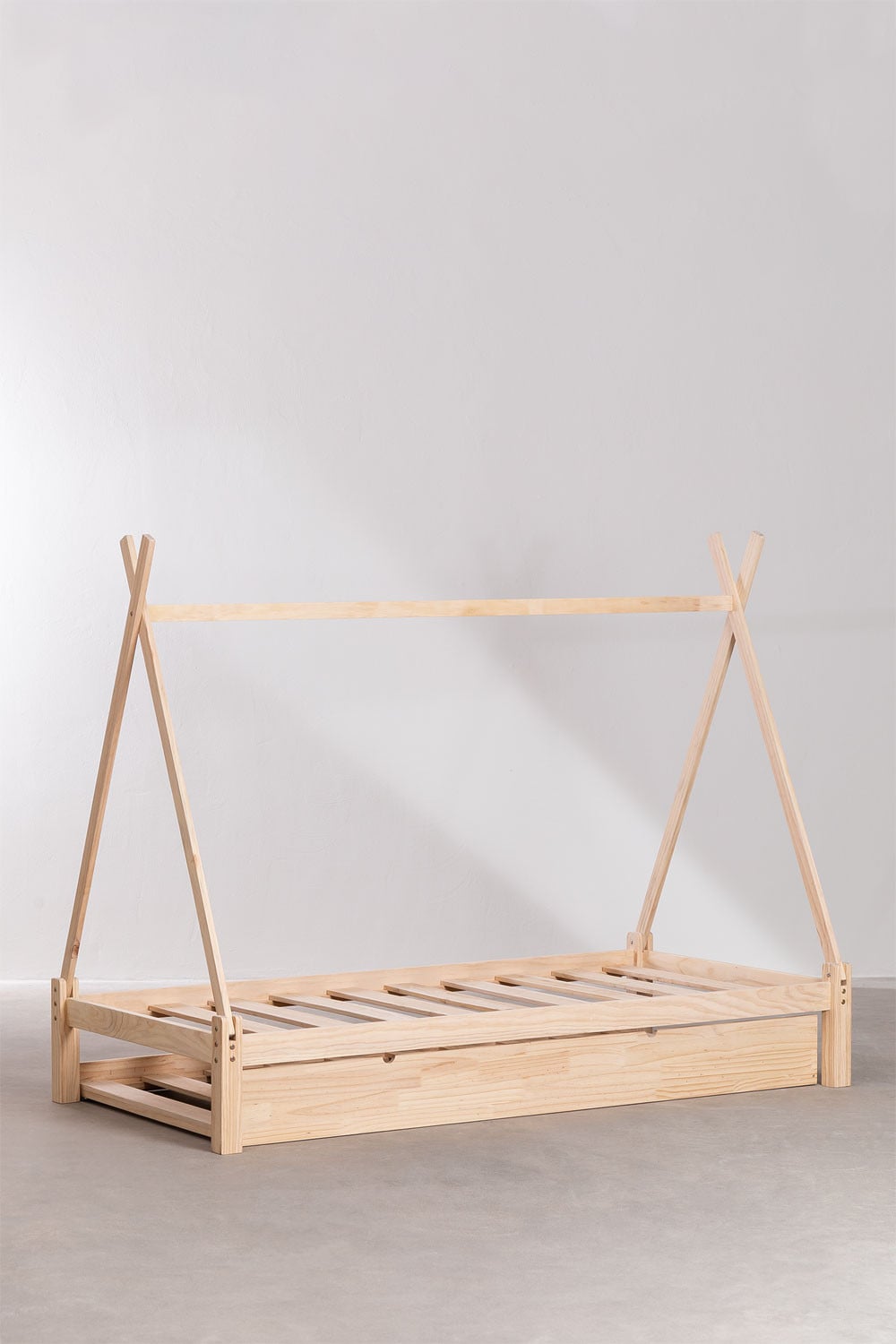 Koka gulta JANE, 90 cm., priedes koks