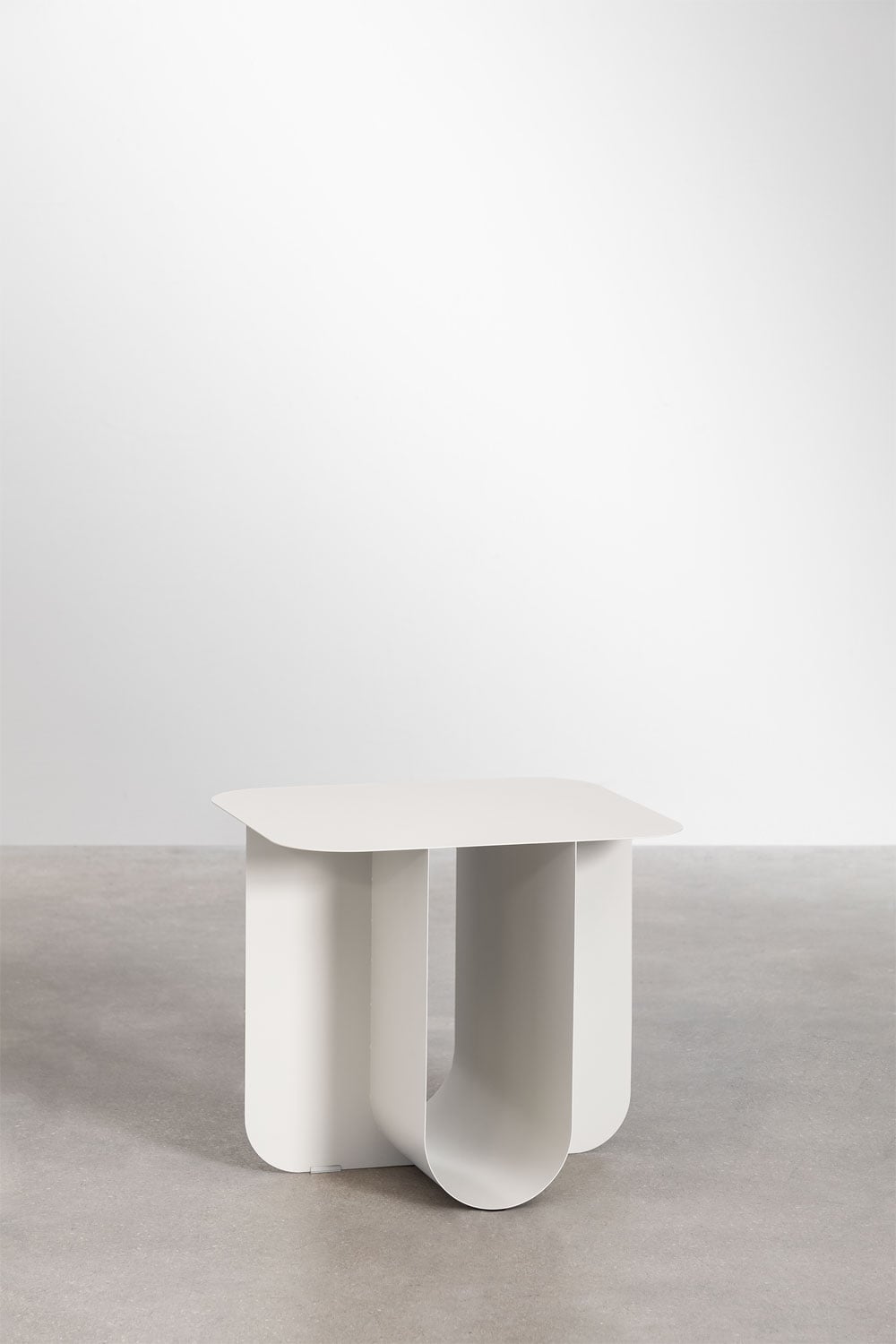Side table STEELO, white steel
