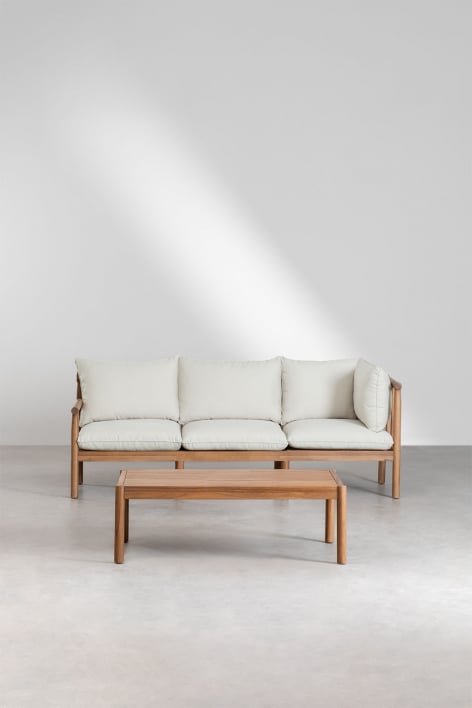 Lauko modulinė sofa ALBA su pakoju, kreminė