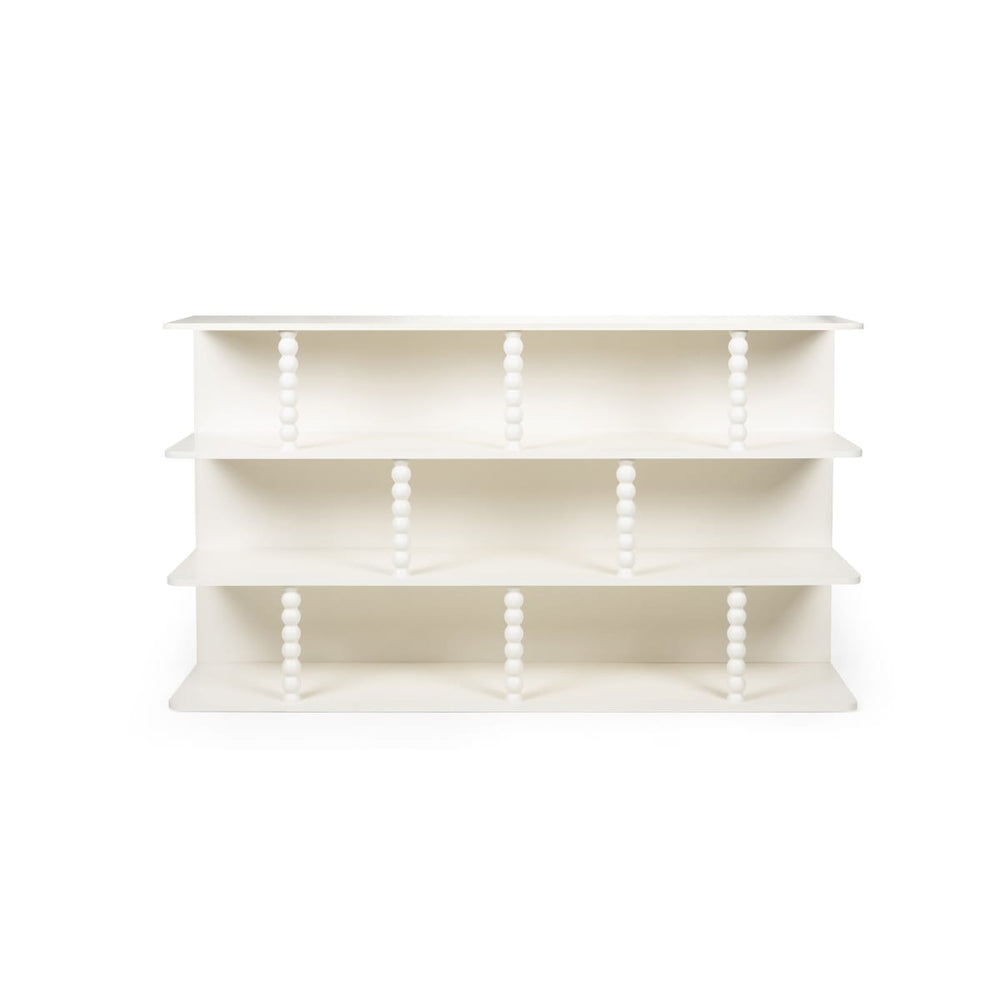 PRISME Display cabinet, low, white, ball catches