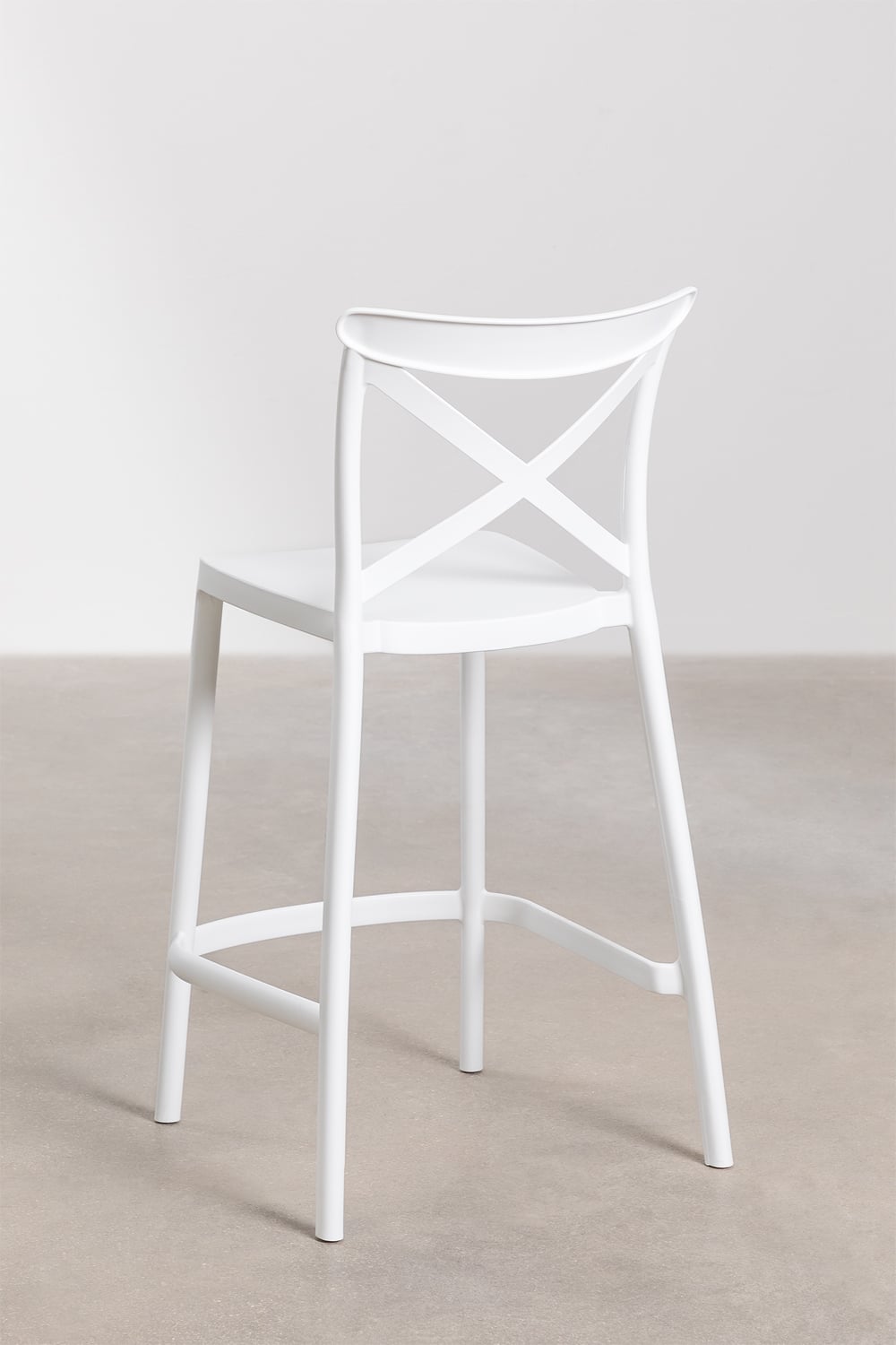 Bar stool FERRO, white, 65 cm