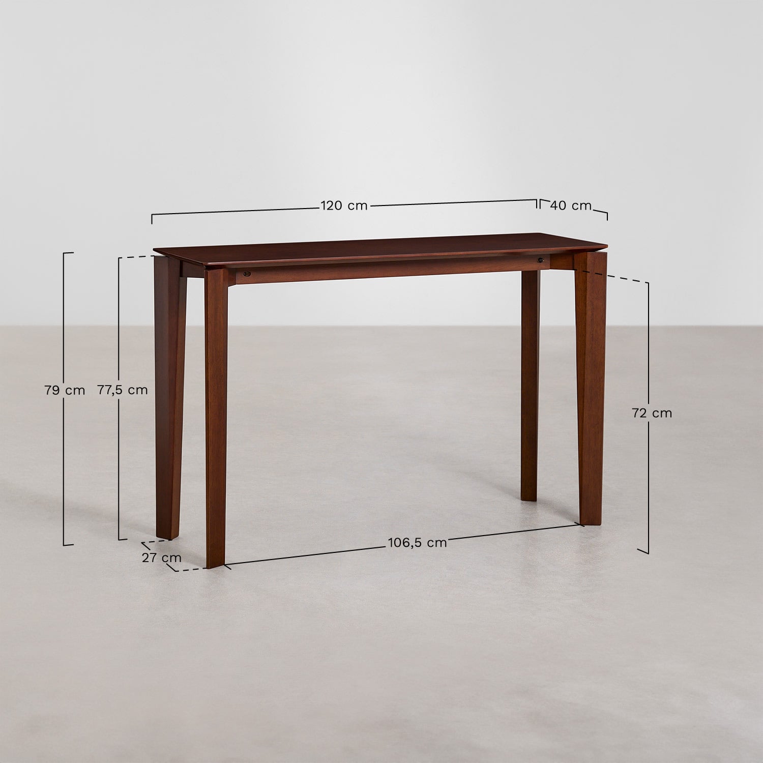 Konsolė TANZANIA, 120x40 cm, wenge spalvos