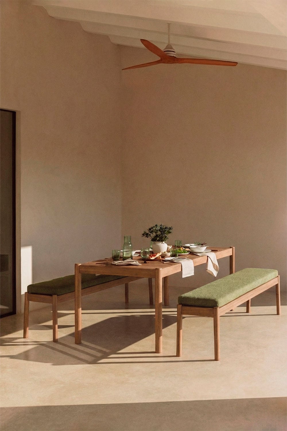 Outdoor furniture set KARVIA, light acacia