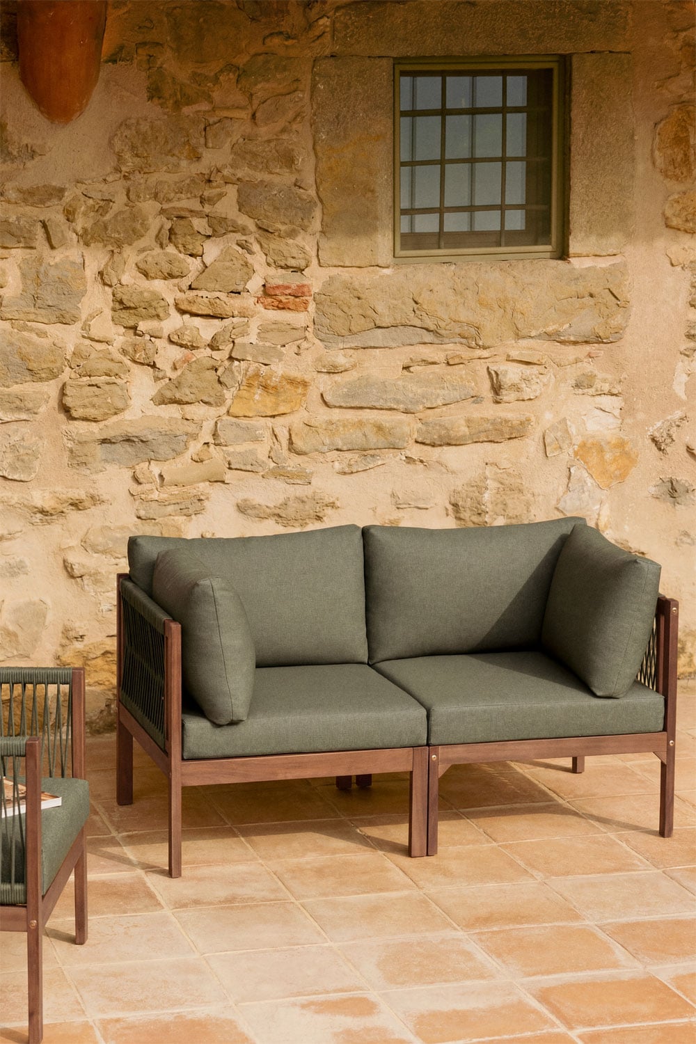 Lauko dvivietė sofa PARMA, balta