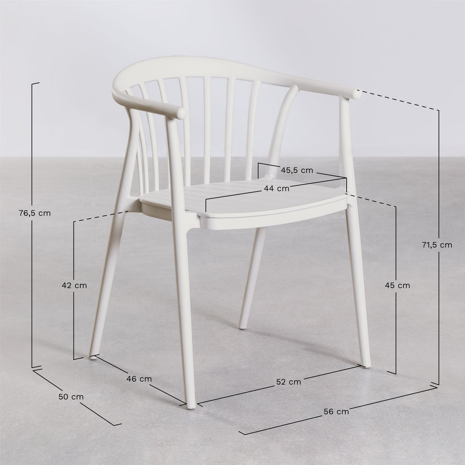 Outdoor set VALERIE, white, 6 chairs