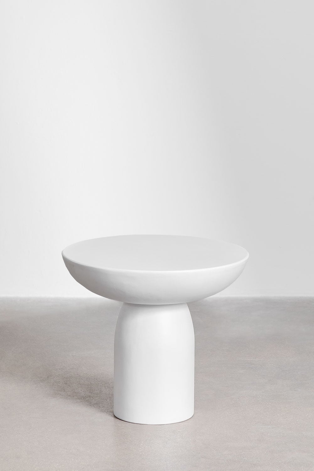 Outdoor table ZENADIA, cylindrical, white
