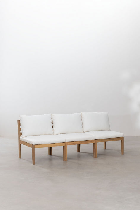 Three-seater modular sofa KORKO, acacia