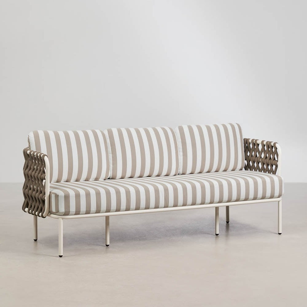 Outdoor sofa TEVARY, three-seater, white (2 var.)