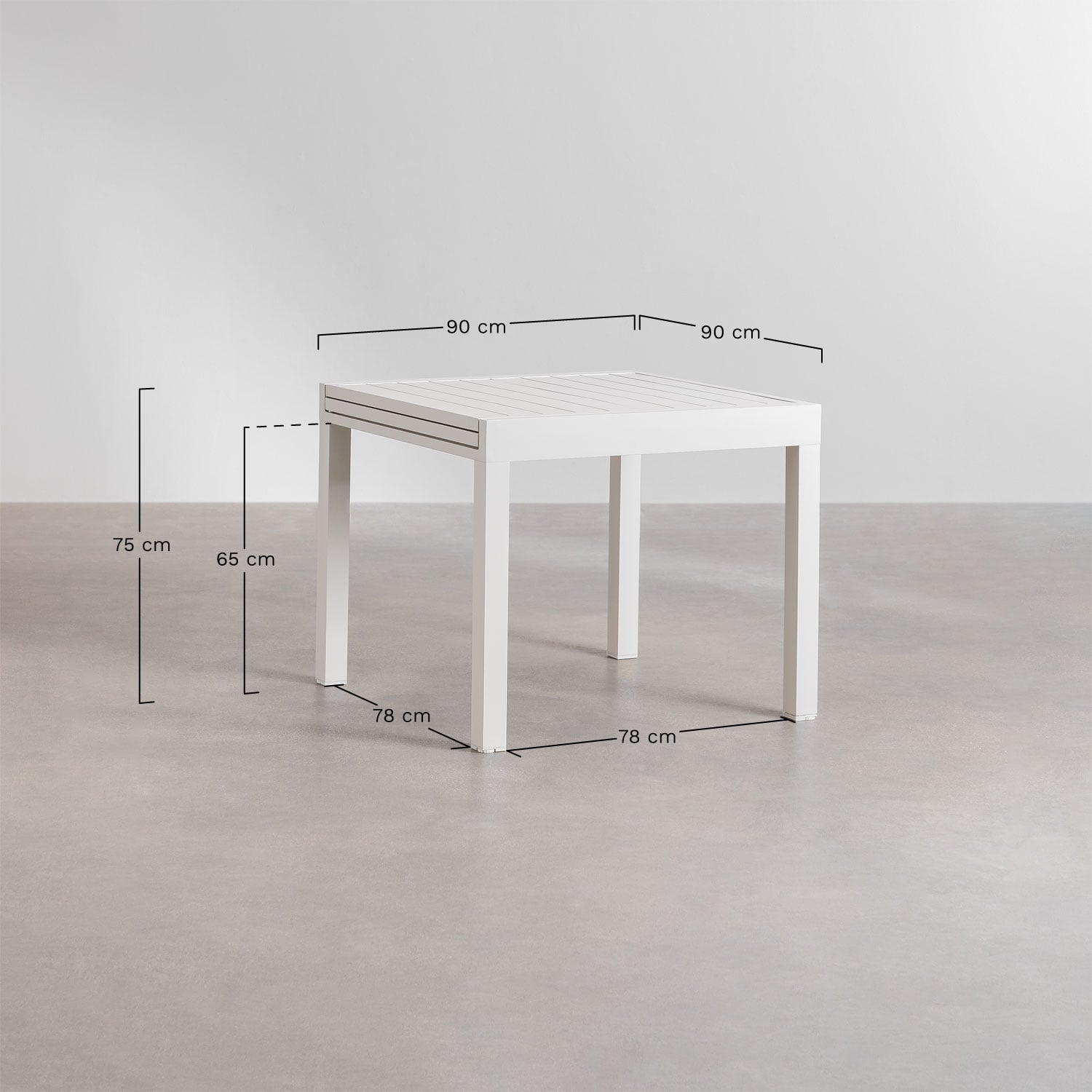STARMI Outdoor Dining Set, Square, White