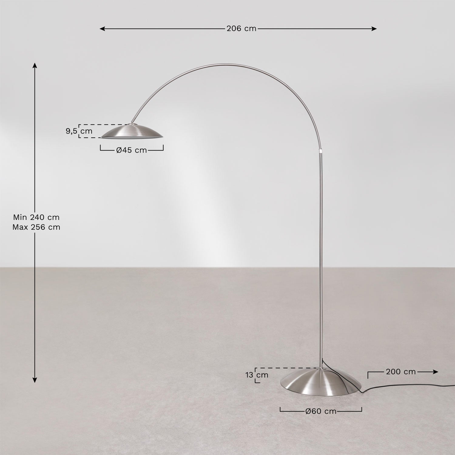 Floor lamp TORSERO, graphite grey