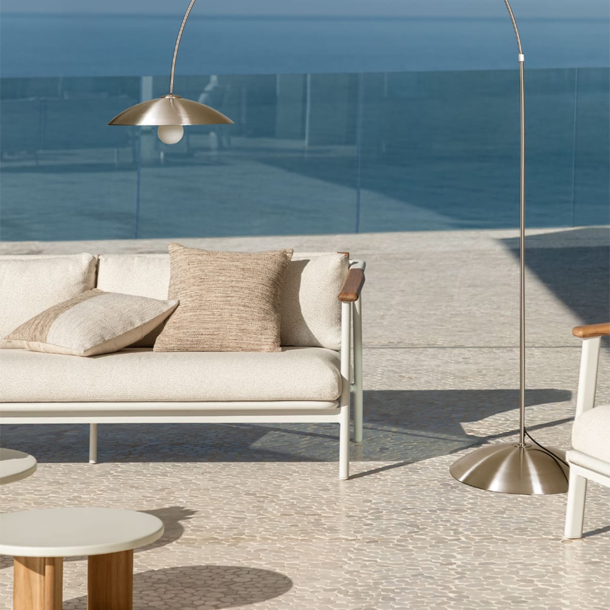 TORSERO floor lamp, chrome-plated
