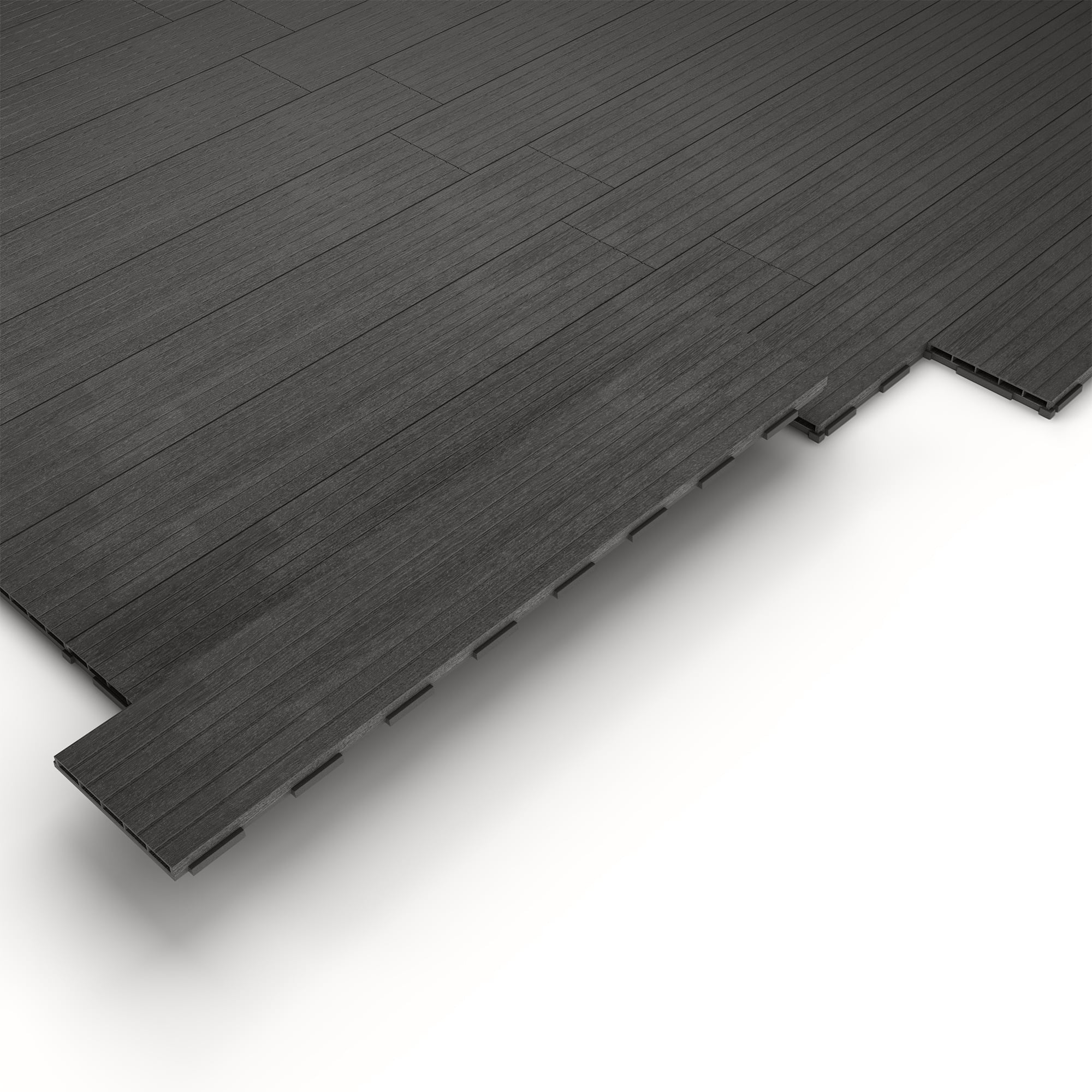 CHALON AMOUR decking tile set, 16 pcs, dark grey