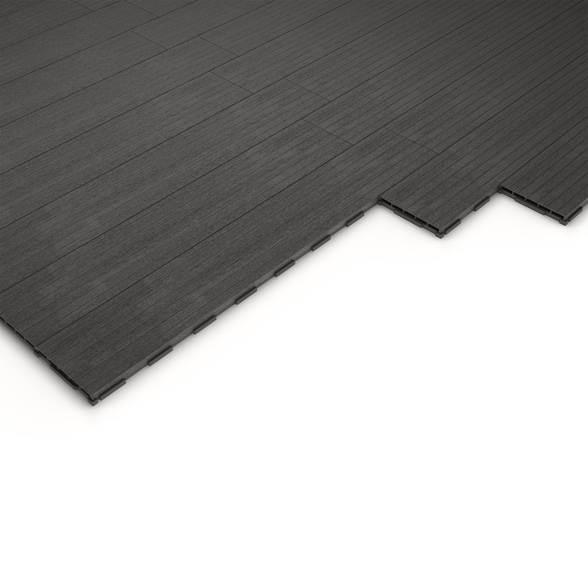 CHALON AMOUR decking tile set, 16 pcs, dark grey