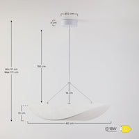 Pakabinamas LED šviestuvas ZELVANA, balta, 80 cm