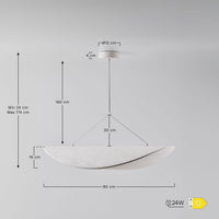 Pakabinamas LED šviestuvas ZELVANA, balta, 80 cm
