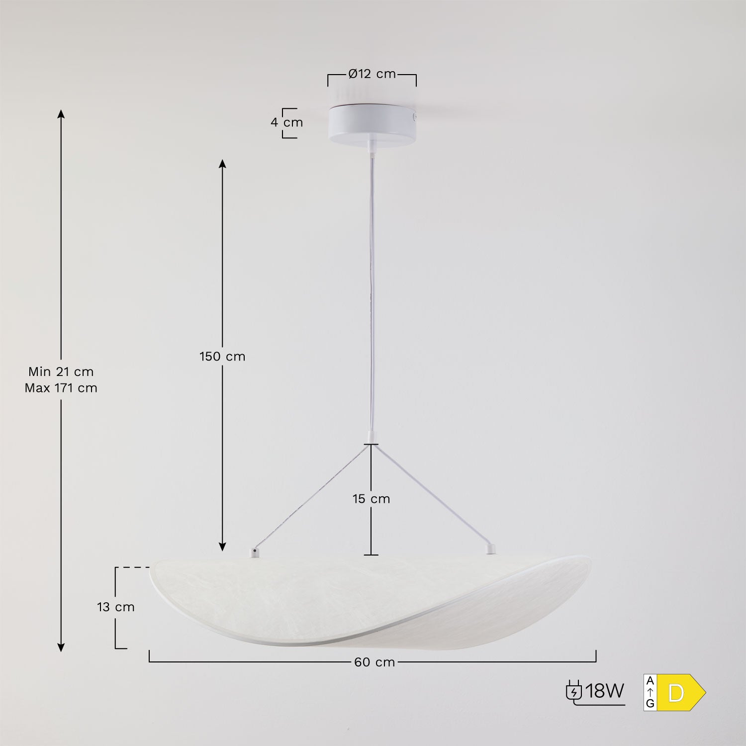 Pakabinamas LED šviestuvas ZELVANA, balta, 40 cm