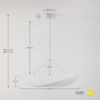 Pakabinamas LED šviestuvas ZELVANA, balta, 40 cm