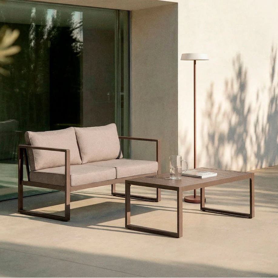 ALCANTO set, two-seater, chocolate