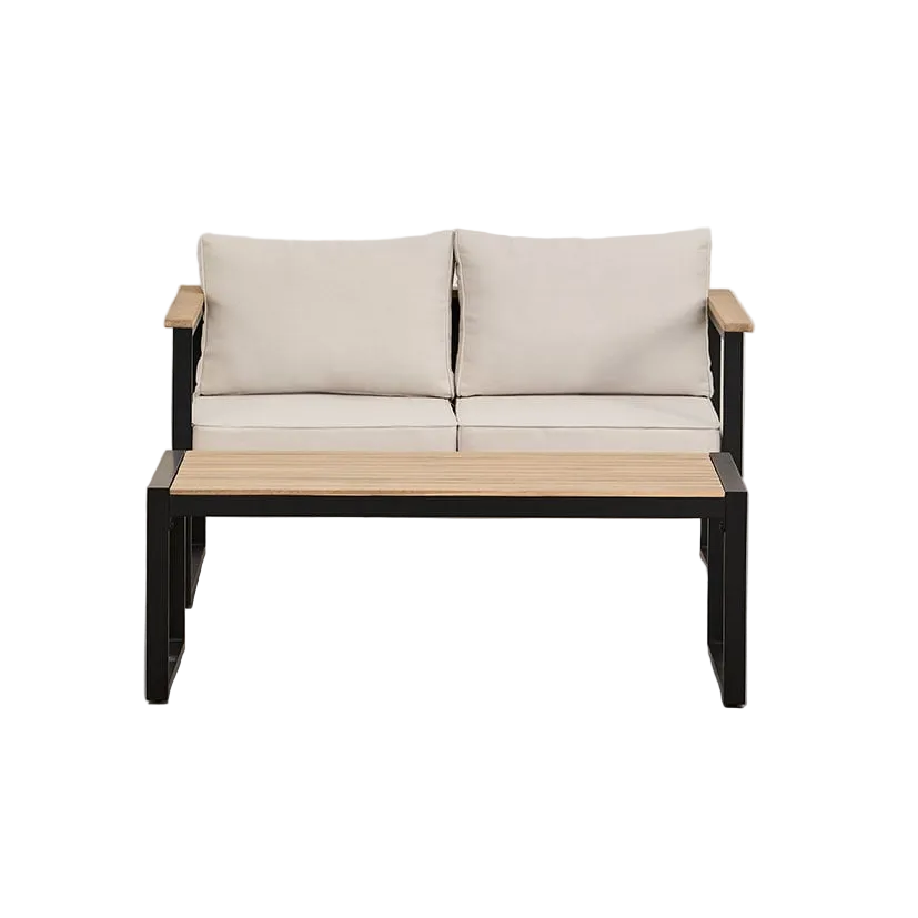 ALCANTO set, two-seater, black