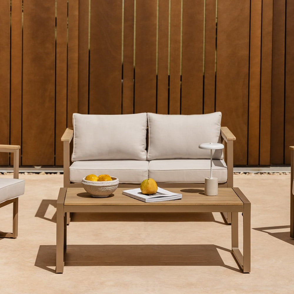 ALCANTO set, two-seater, mocha brown