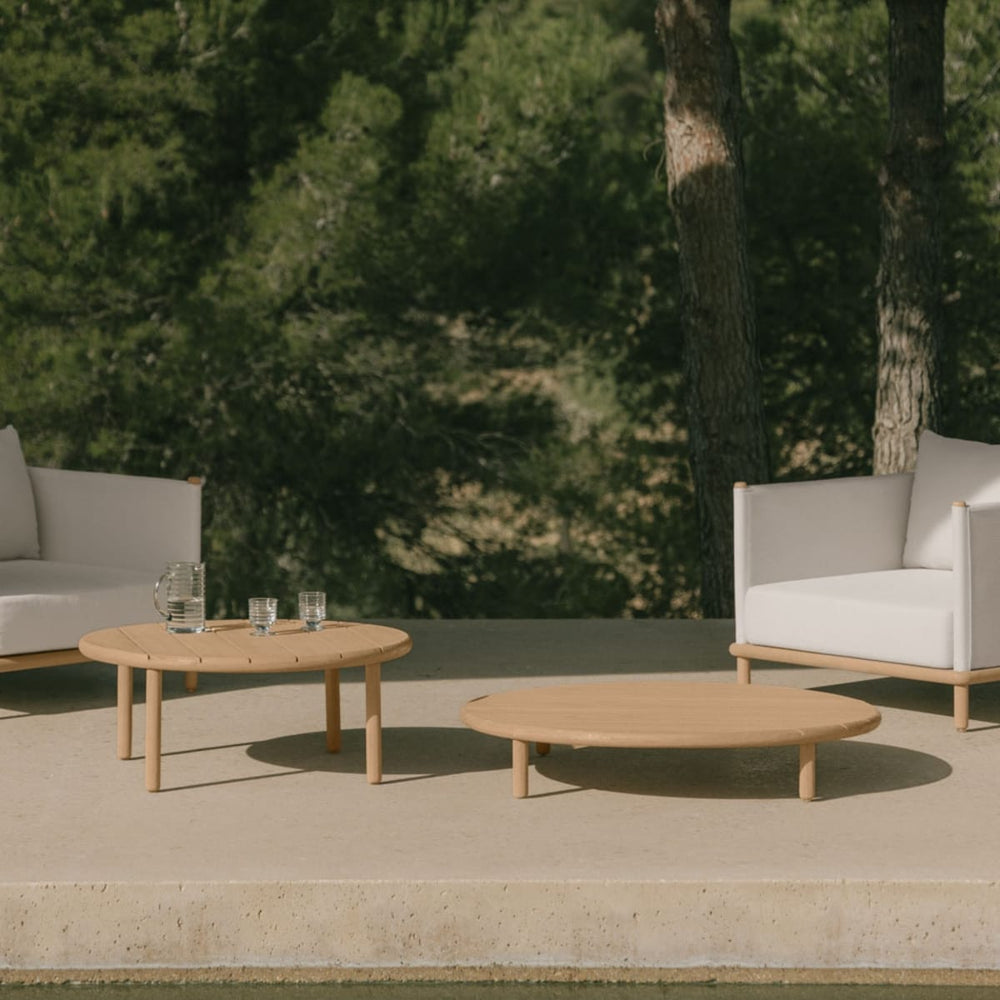 Coffee table set AKORAS, two pcs., light acacia brown