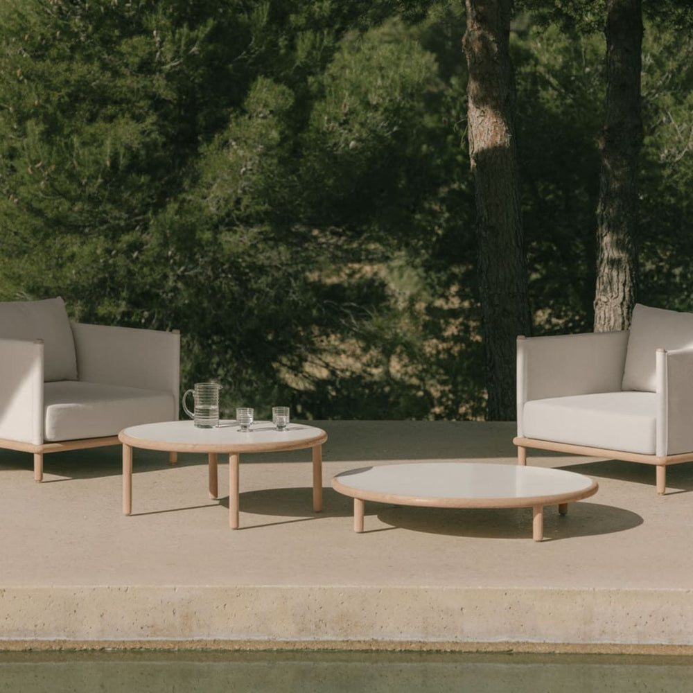 Coffee table set AKORAS, two pcs., white