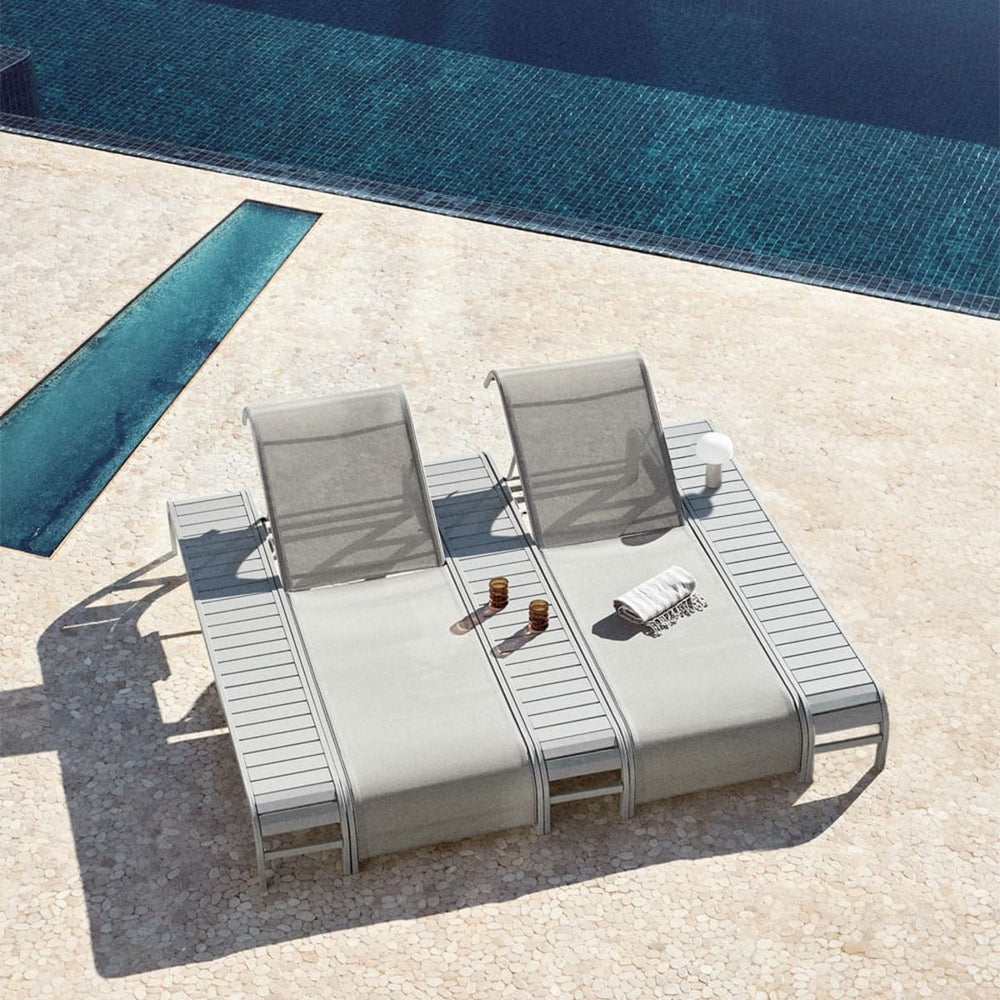 SOLENTO set, 2 sun loungers and 3 tables, avocado
