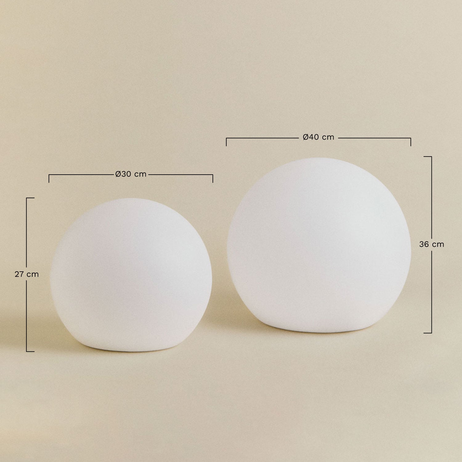 RUTULO lamp set, two spheres