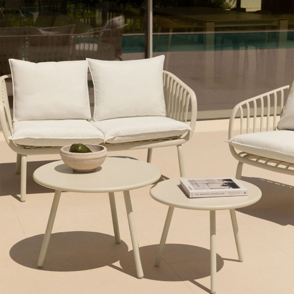 Outdoor table set ROCA, Natural