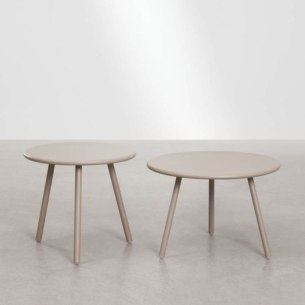 Outdoor table set ROCA, Mocha brown