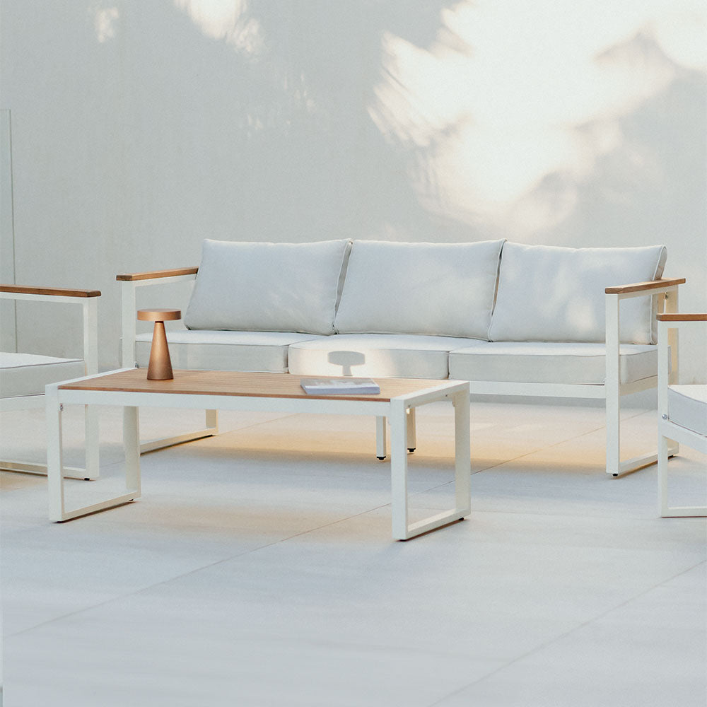 ALCANTO three-seater sofa set, white
