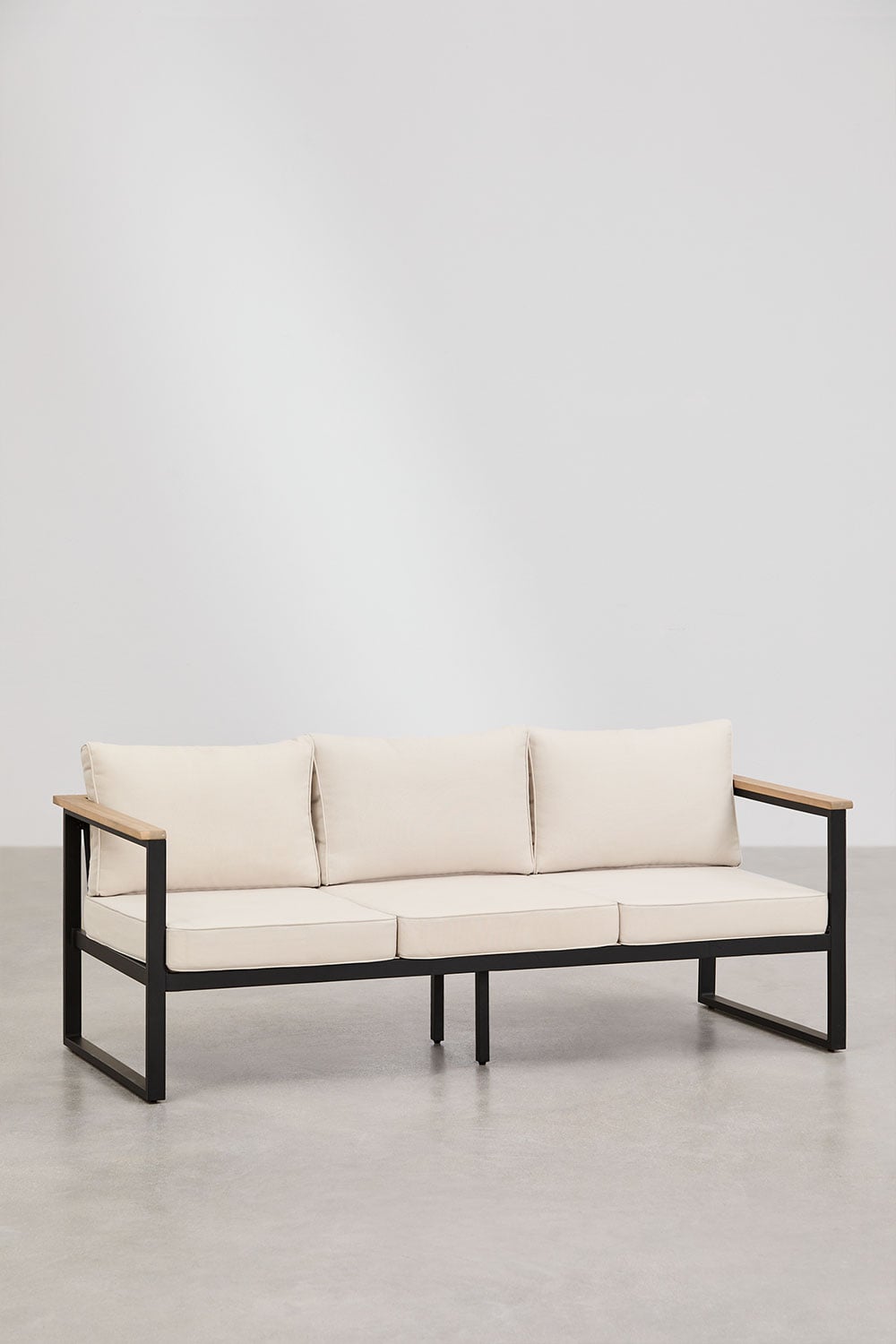 ALCANTO set, three-seater, black