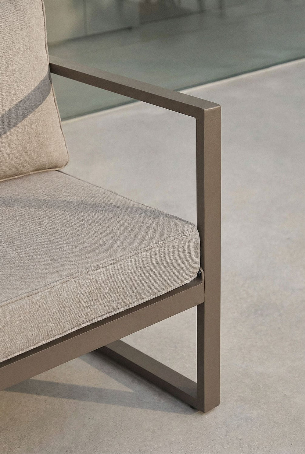 ALCANTO set, three-seater, chocolate