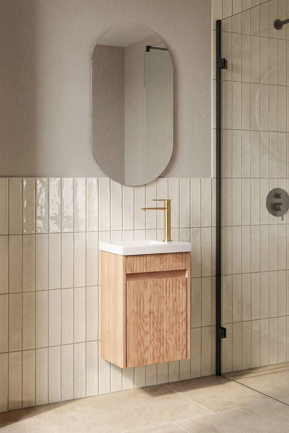 Vonios komplektas VALUORA, pilka-ruda XI