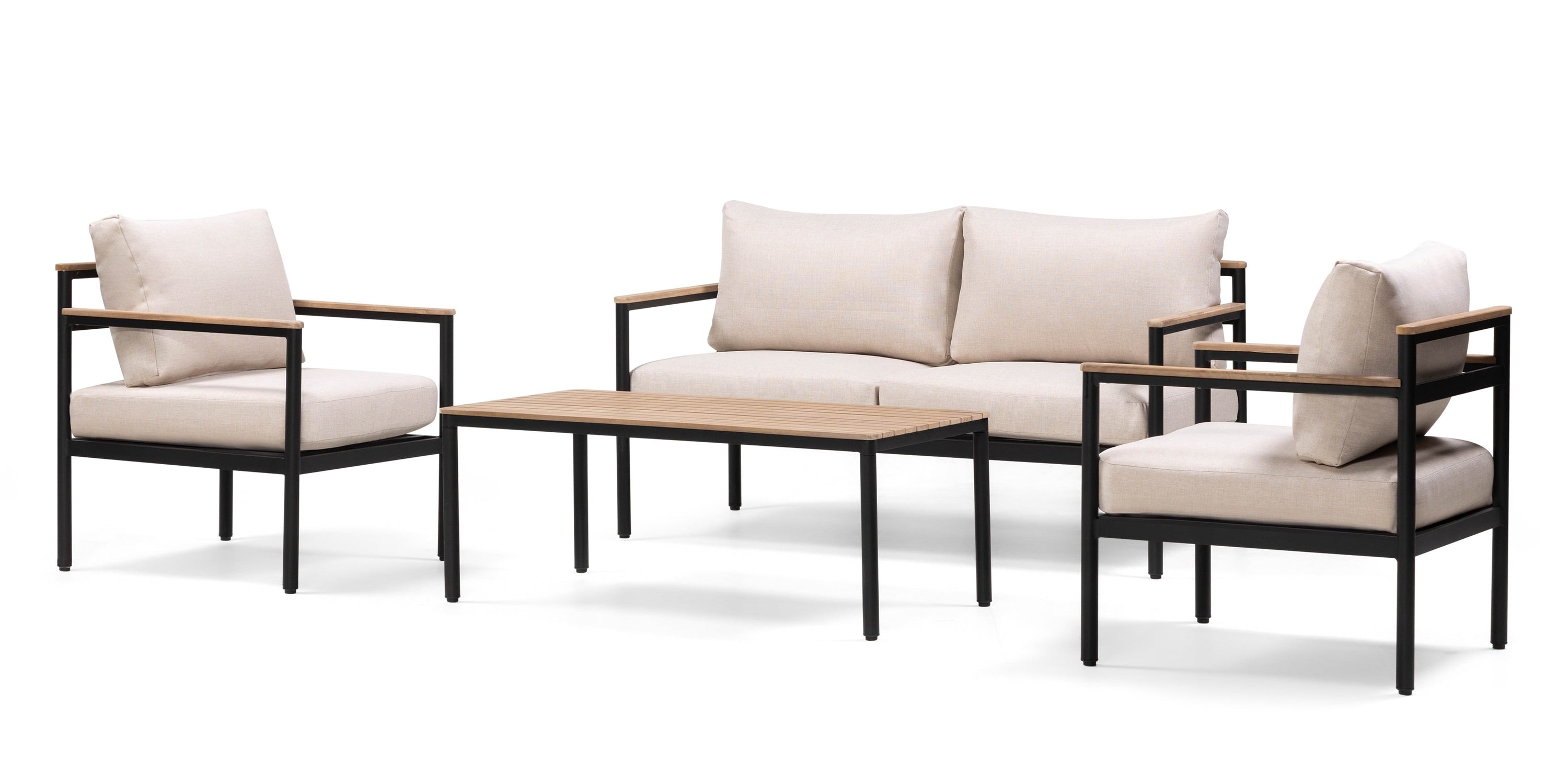 Garden furniture set RIVAGE, aluminium, sand