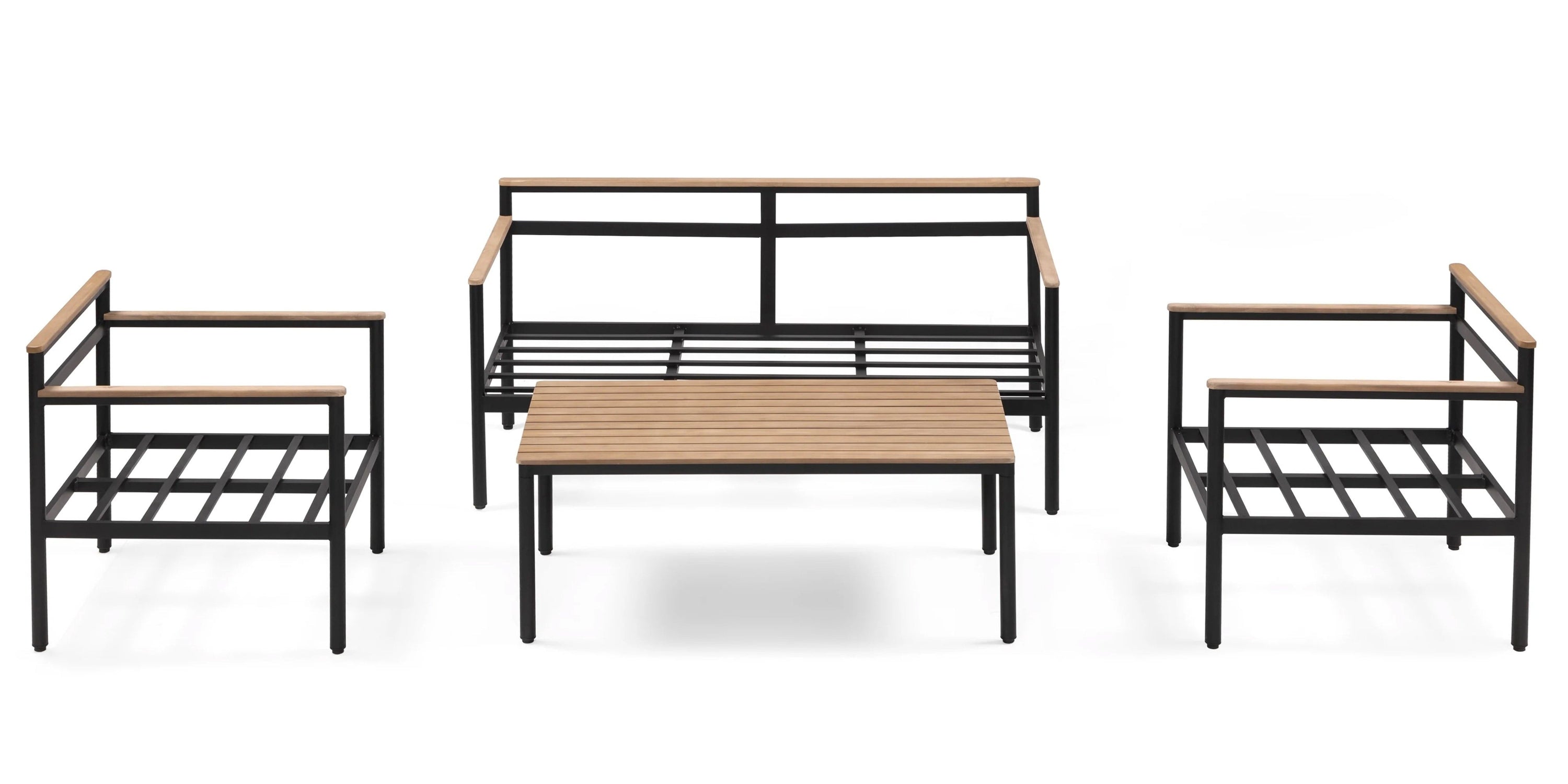 Garden furniture set RIVAGE, aluminium, sand