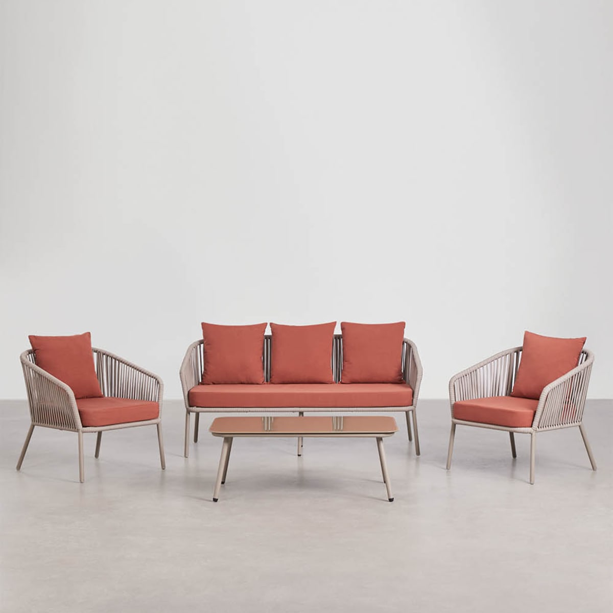 Outdoor Lounge Set TORA, Mocha Terracotta
