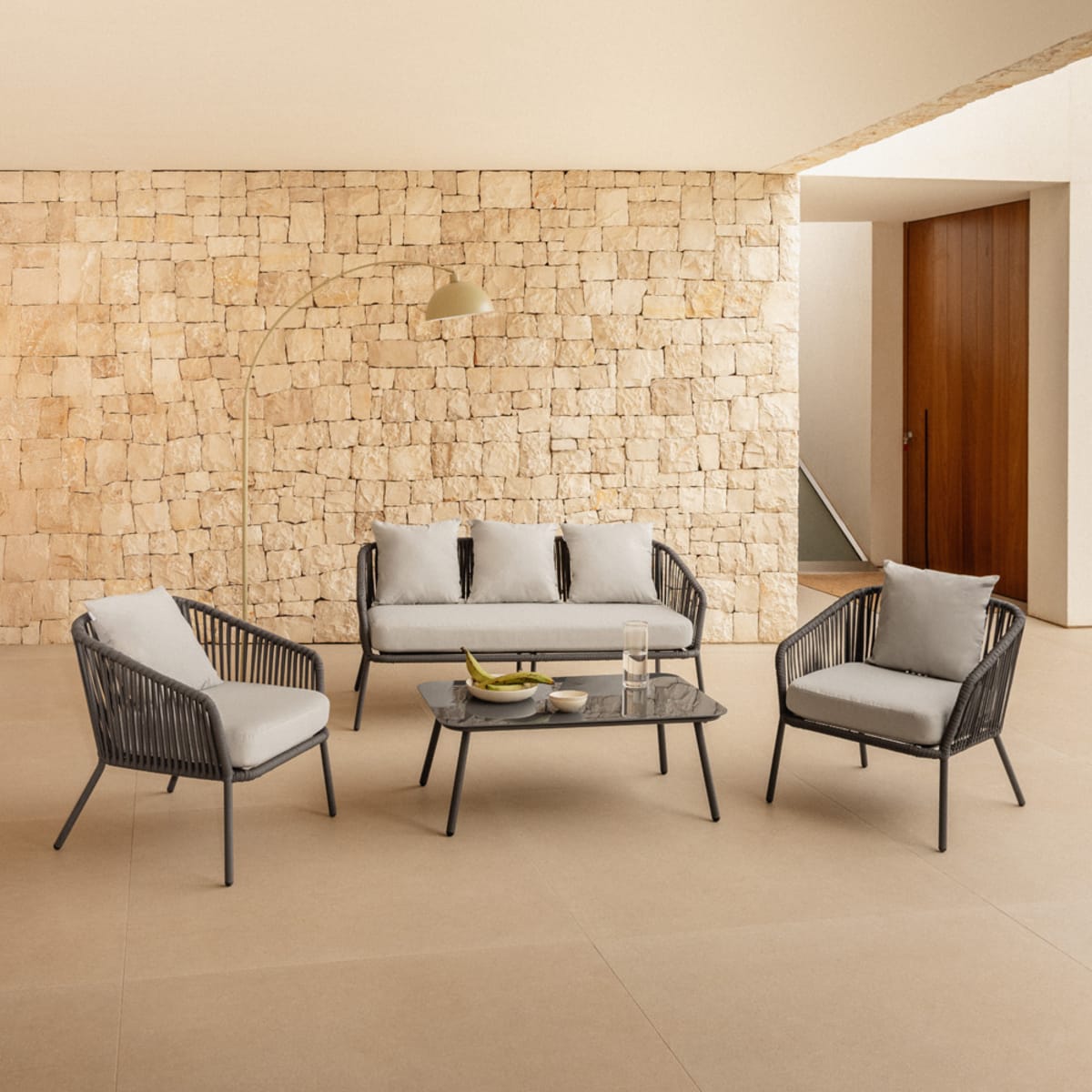 Outdoor Lounge Set TORA, Graphite Grey