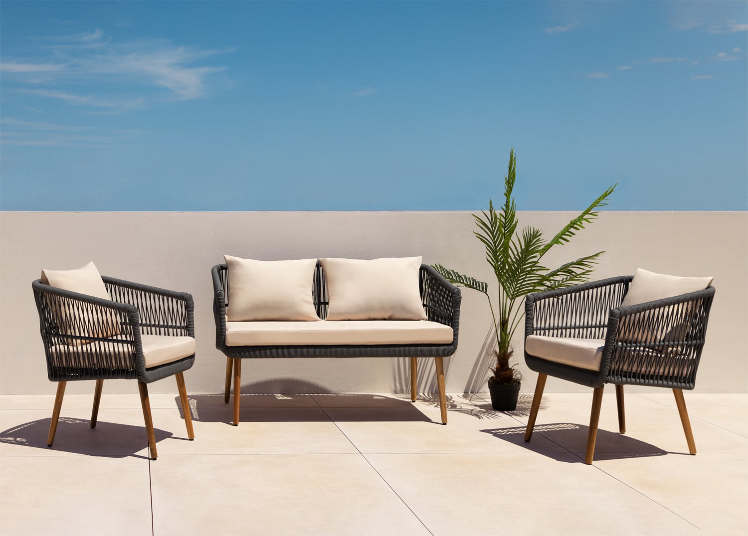 Outdoor furniture set VEGA Style, grey