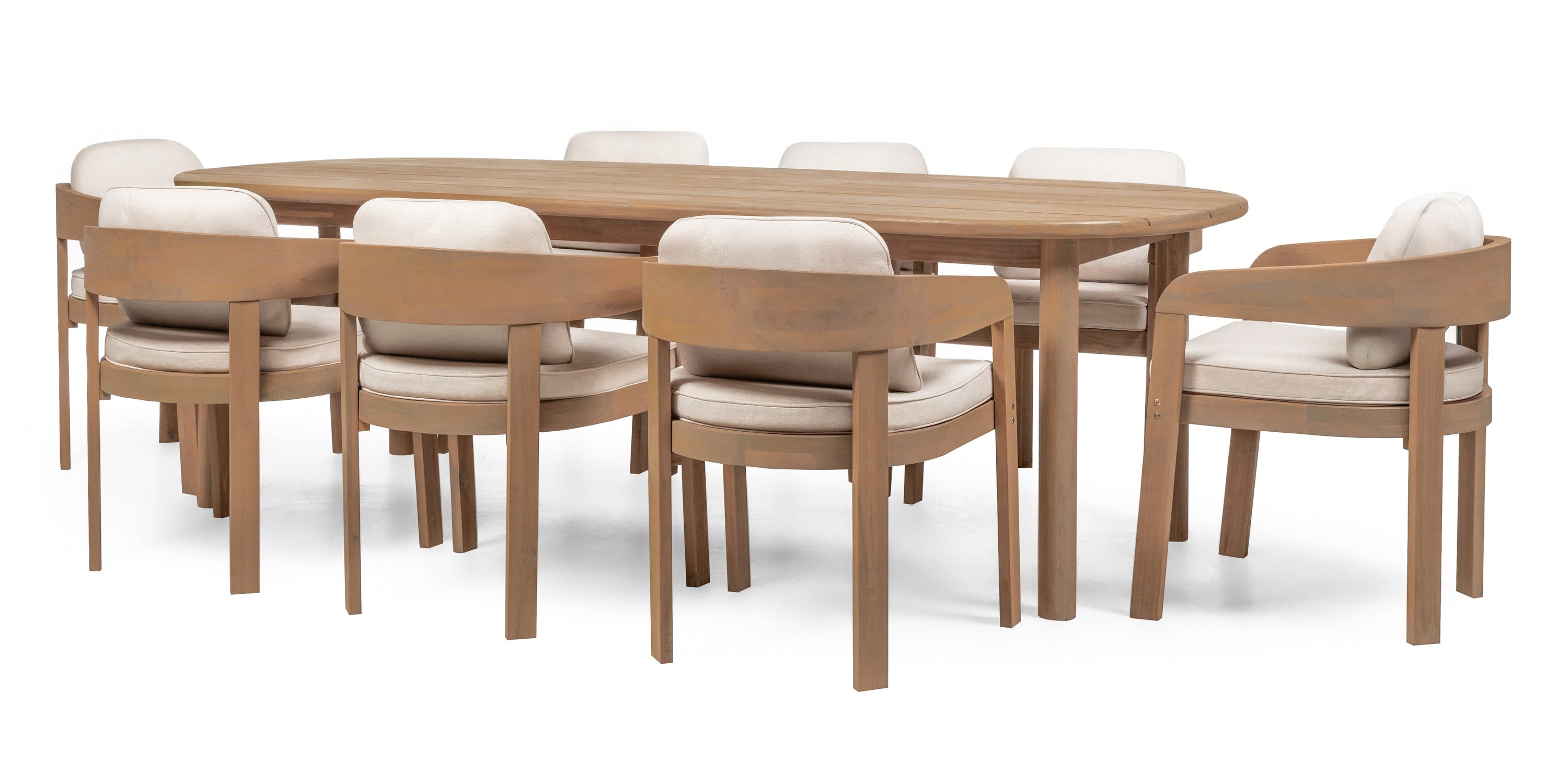 Outdoor set VANITE II, 240 cm + 8 chairs, sand