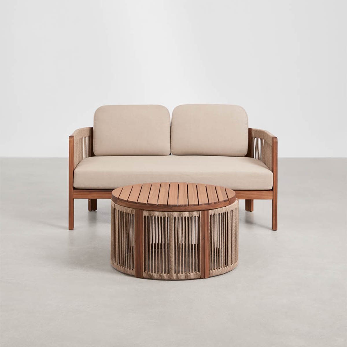 AKARO garden furniture set, two-seater sofa