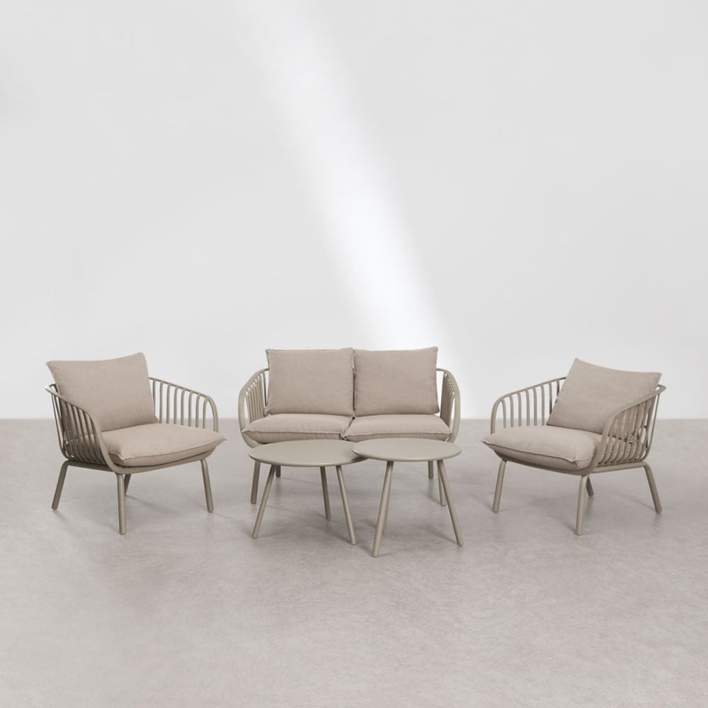 Outdoor lounge set ROCA, Moka brown