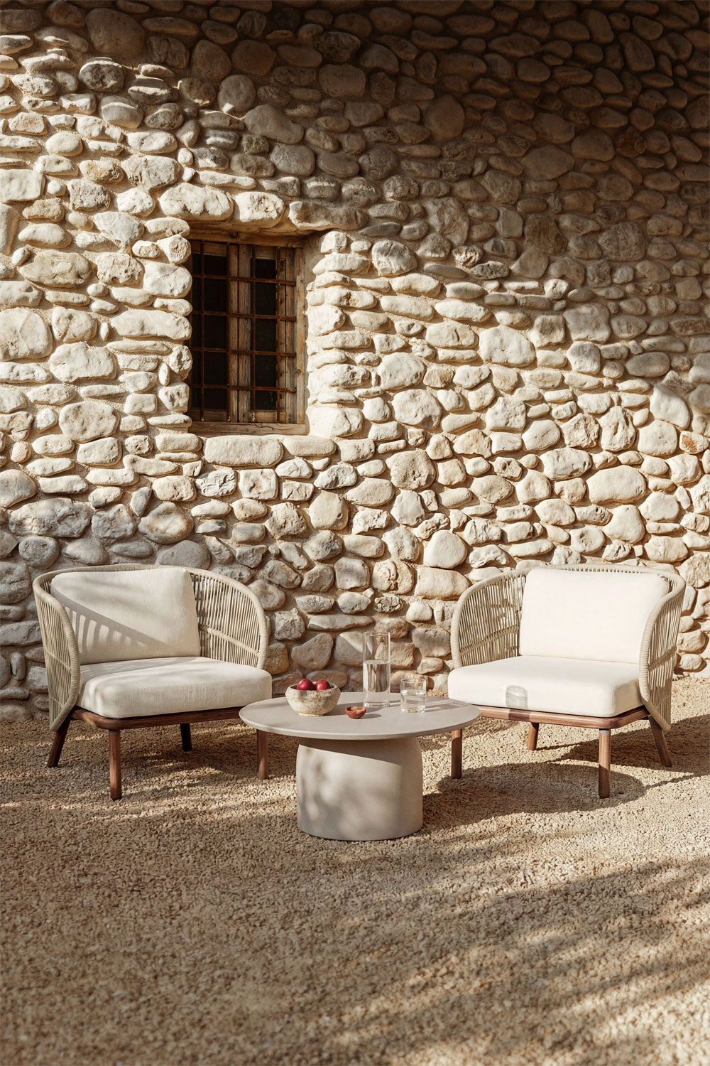 Outdoor furniture set CORAL, 2 armchairs chocolate