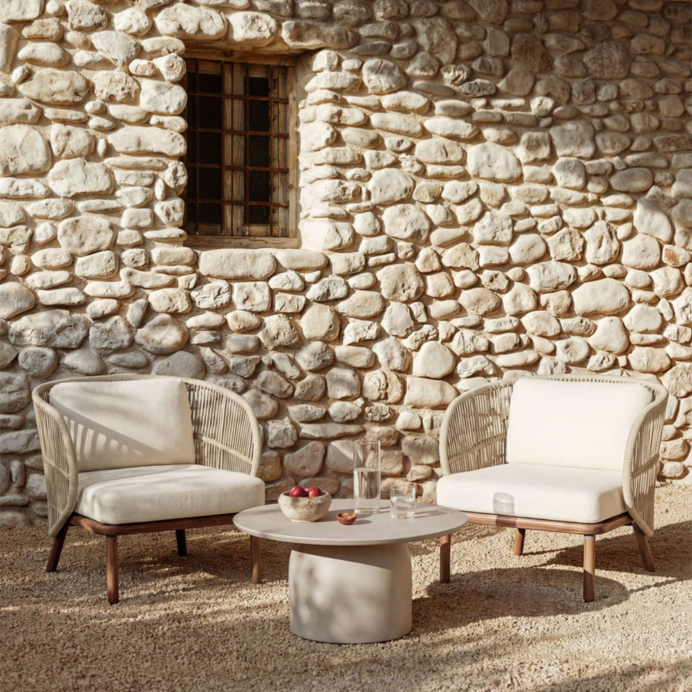 Outdoor furniture set CORAL, 2 armchairs cream