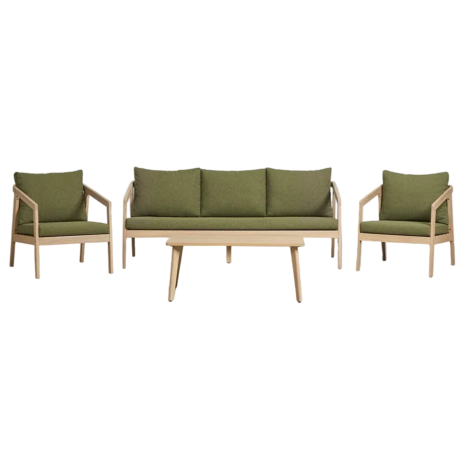 Komplektas VIRVO, sofa, 2 foteliai ir staliukas, šviesus (4 var.)