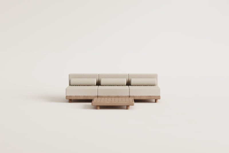 Modular outdoor set KORKO, acacia