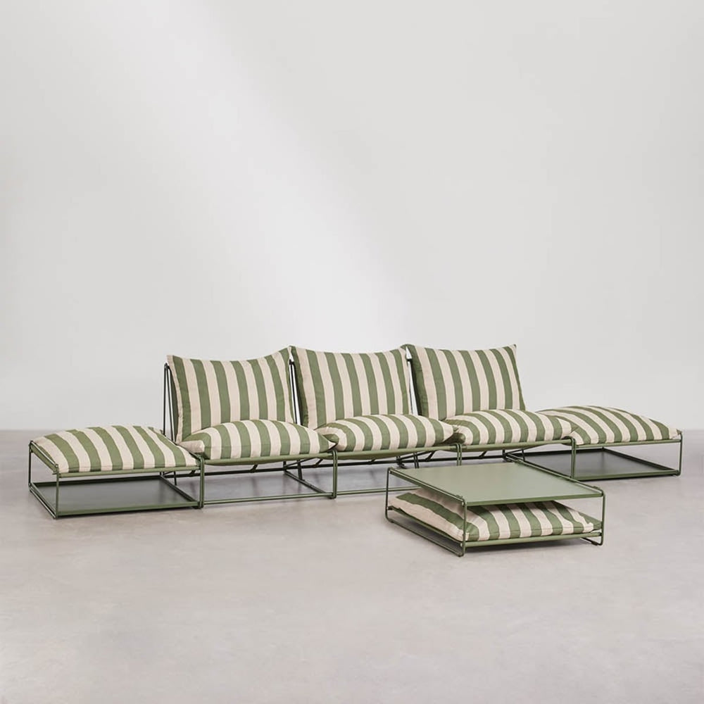 Outdoor set COSMO, Sand - deep olive green