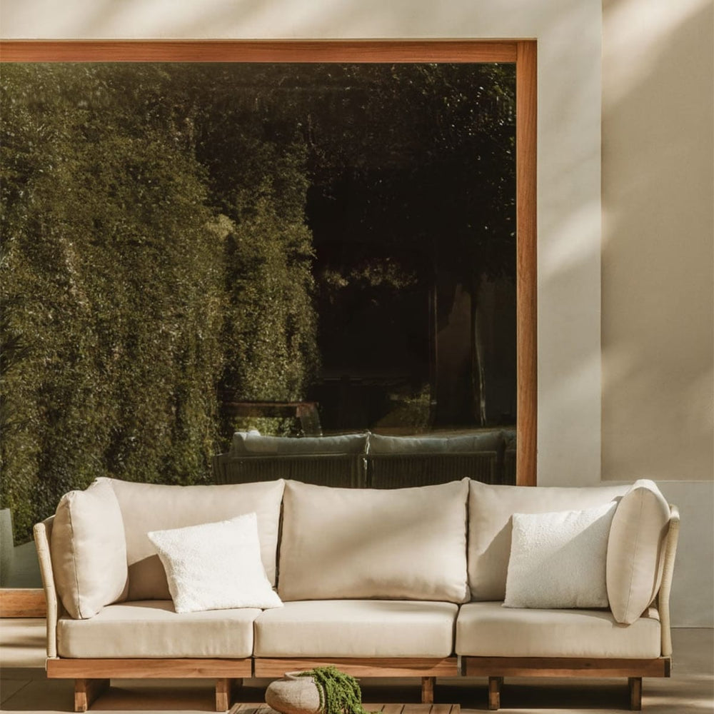 FORTO outdoor furniture set, 3-piece with a table
